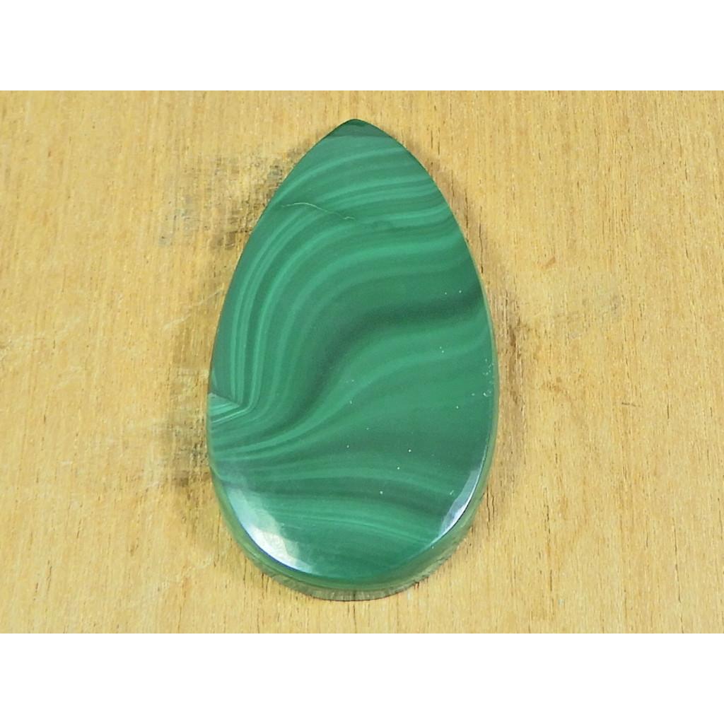 24X46X05MM Natural Green Malachite Pear Cabochon Loose Gemstone 80Cts. B-138