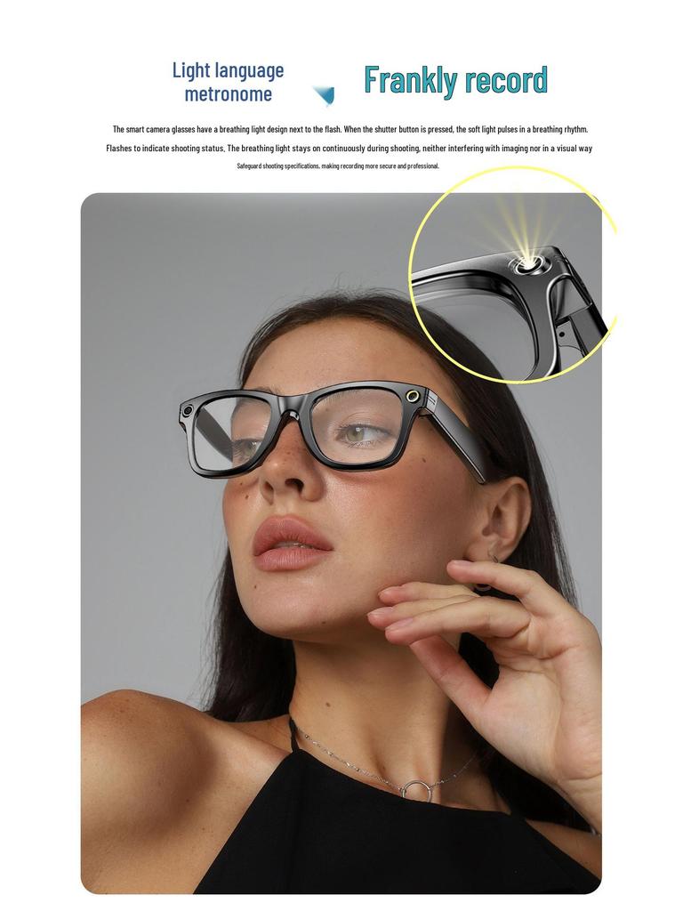 Улучшенные умные очки с ИИ, с HD-камерой 800 пикселей и двойным шумоподавлением