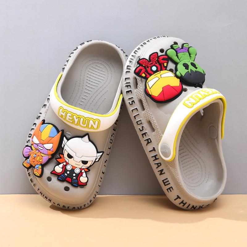 Удобные Дышащие Летние Мультяшные Клоги для Девочек и Мальчиков для Игр в Помещении и на Открытом Воздухе