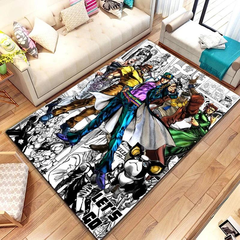 15 Sizes JoJo-Bizarre-Adventure Pattern Rug Carpet for Living Room Bathroom Mat Creative Doormat Carpet for Bedroom Home Decor