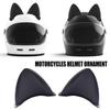 One Set Motorcycle Helmet Cat Ears Bells Decoration Sticker Plush Helmet Cute Party Motocross C D0L3