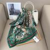 Summer New Printed Small Square Scarf Women's Shirt Fashionable Versatile Scarf Decorative Imitation Silk Scarf