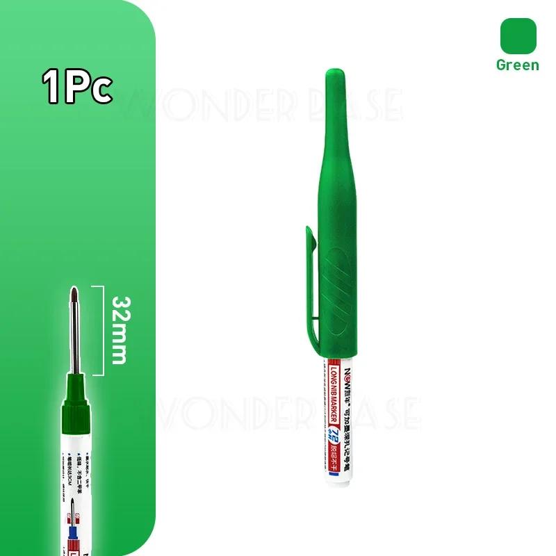 1-8Pcs 4 Colors 32mm Deep Hole Marker Pens Bathroom Waterproof Woodworking Tile Metal Multi-purpose Long Head Oil Markers Pen