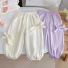Summer Girls' Mosquito Repellent Pants Bow Shaped Loose Lantern Pants Girls' Thin Leg Binding Pants