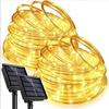 Solar LED Rope Lights Deck Outdoor Waterproof Garden String Lights Waterproof Light Belt Christmas Patio Tree Party Decor Lamp