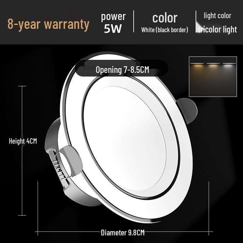 Recessed Ceiling Downlight for Living Room, 5-Inch Cutout, Bullseye Design