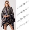 Alloy Cardigan Clip Geometric Sweater Clasp Retro Collar Clip Women