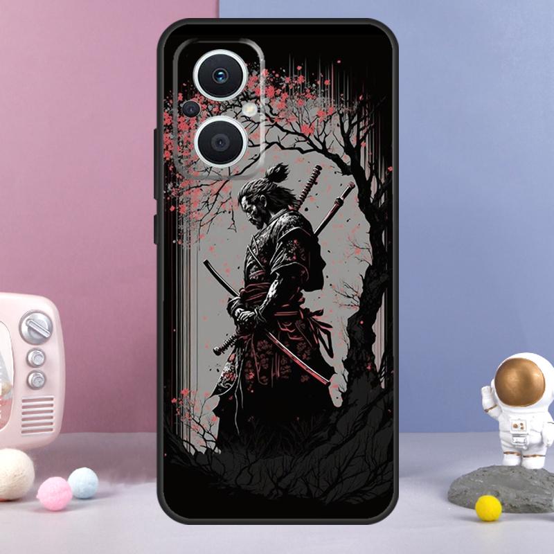 Япония Ниндзя Самурай Красное Солнце Чехол Для OPPO Reno 11 F 12F 13F 14F 10 12 13 14 Pro 7 8 Lite OPPO Find X9 X6 X5 X8 Pro Чехол
