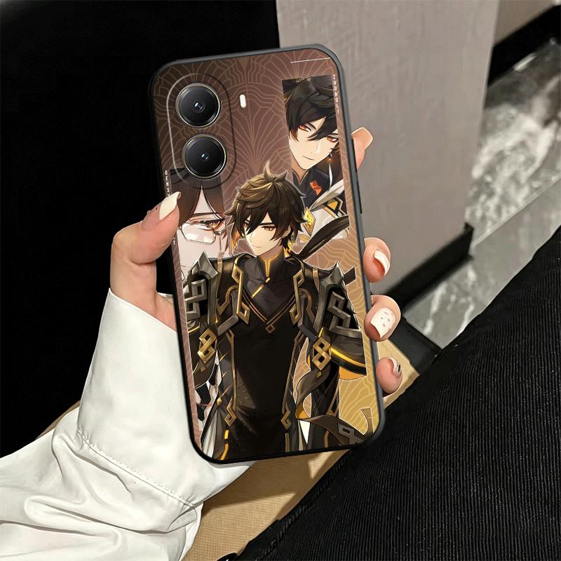 Мягкий чехол для телефона Genshin Impact Чжун Ли для Xiaomi Poco X5 X6 X7 X8 Pro Max X3 F7 F8 Ultra M8 M7 M6 M5 Redmi 15 15C 14C 13C 12C X