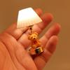1:12 Dollhouse Miniature Table Lamp Pretend Play Accessories Toy Simulation Model Metal Desk Light