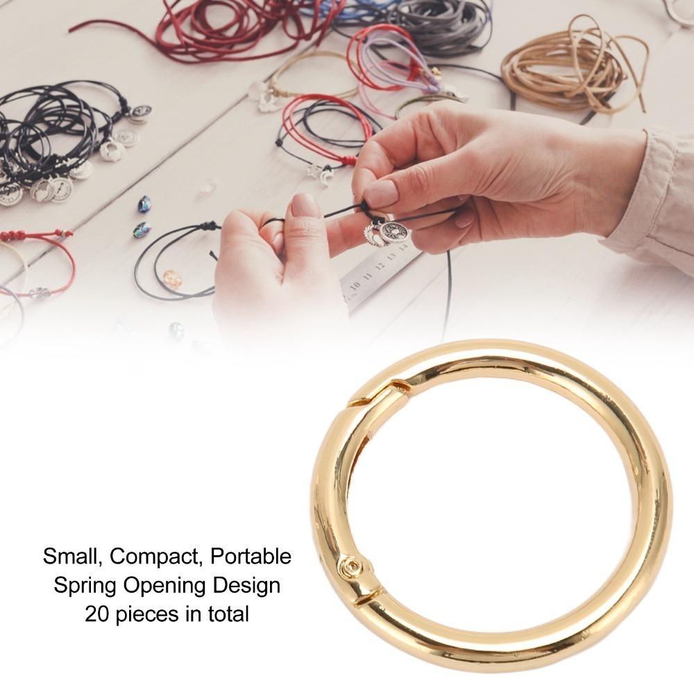 20pcs Silver Spring Buckles Gold Snap Clips Jewelry Tools Snap Hooks Pet Chains