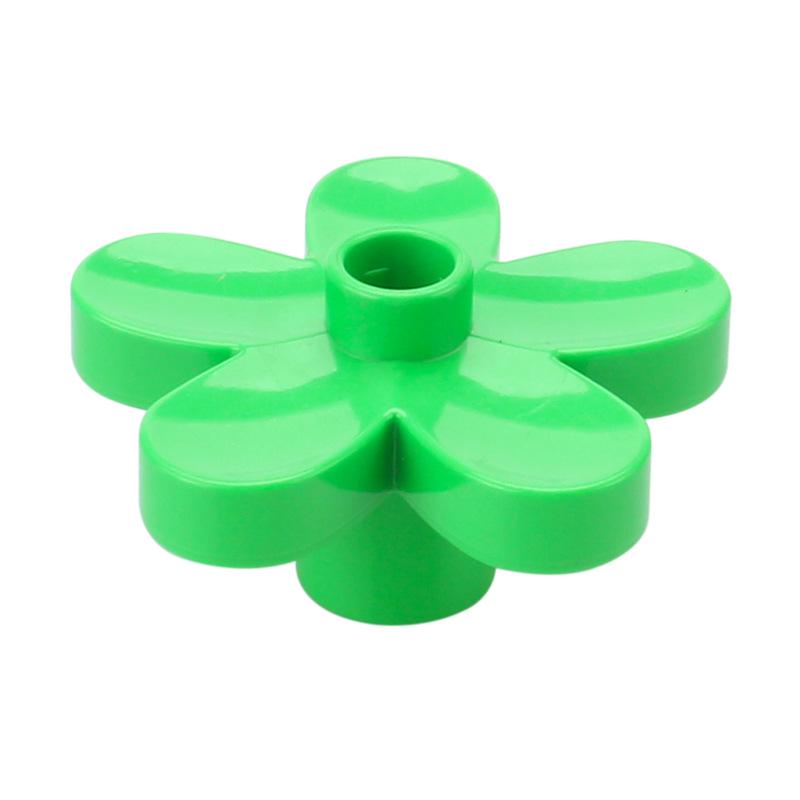 LEGO-Compatible Large Particle Plant Accessories: Trees, Flowers, Grass, and Cactus for Building Block Scenes