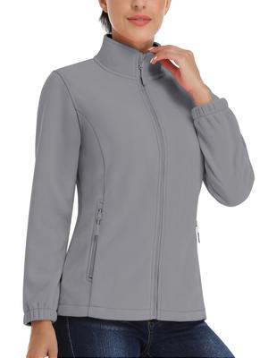 Флисовая рабочая куртка для альпинизма в холодную погоду, для гольфа на открытом воздухе, светло-серая, размер L [KEFITEVD] женская, зимняя, легкая, одежда, защита, одежда, верхняя одежда,