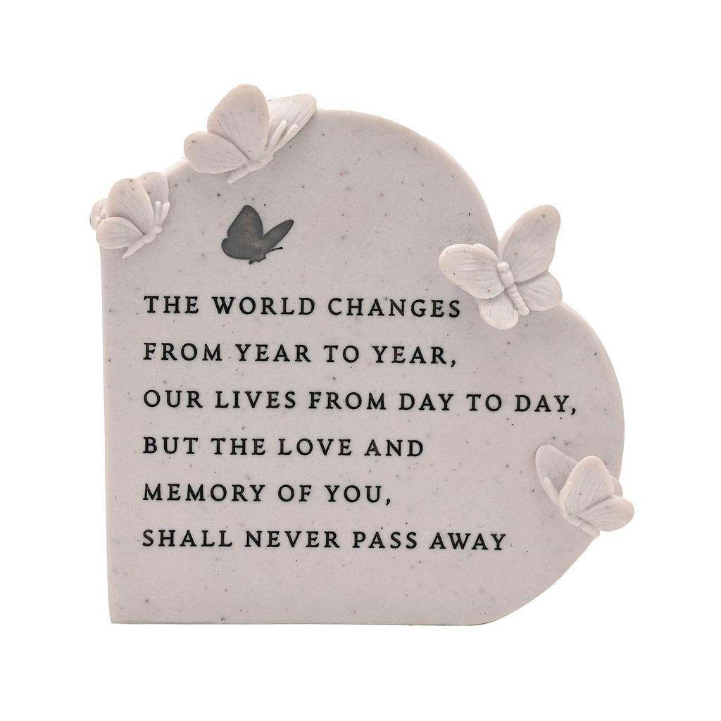 Thoughts of You Butterfly Graveside Standing Heart - The World