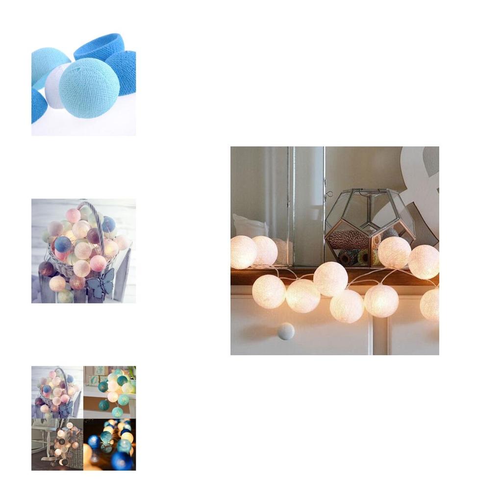 Enchanting 20 Led Colorful Cotton Ball String Lights For Parties And Celebrations