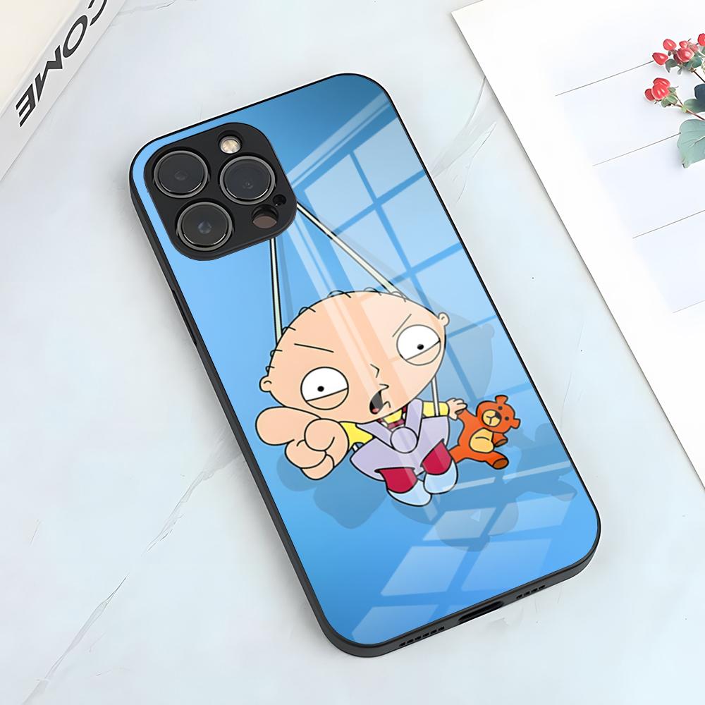 Чехол F-Family Funny Guy для iPhone 17 Pro Max 15 Pro 16 14 Plus 12 13 Mini 11 Pro Ударопрочный Стеклянный Чехол