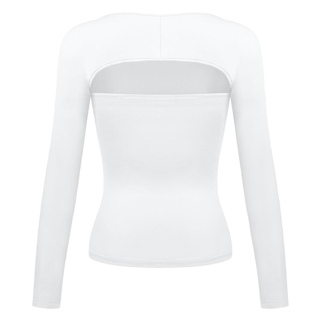 Женские летние топы без рукавов, уличная одежда, тонкие облегающие футболки с длинными рукавами из двух предметов, укороченные топы, однотонные