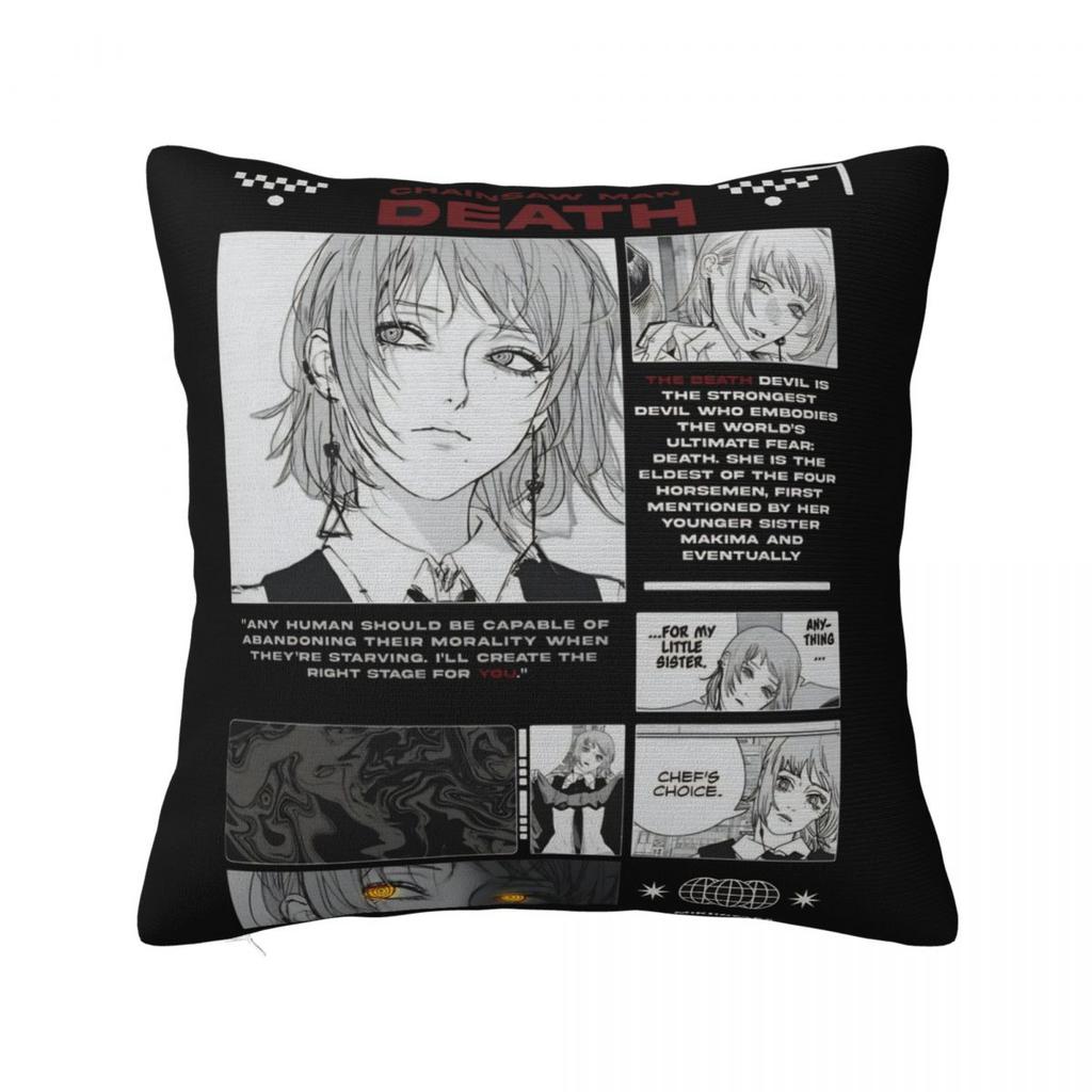 Yoru Chainsaw Man War Devil Pillow Covers Car Asa Mitaka Cushion Cover Cool Home Decoration Pillow Cover 40*40