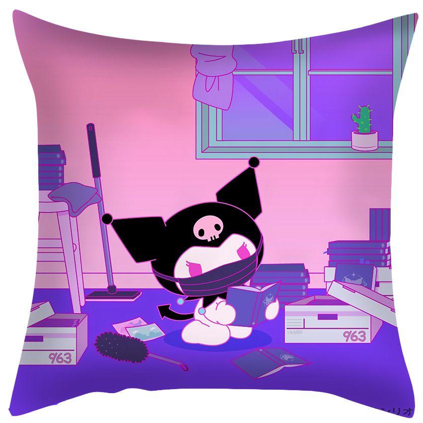 Плюшевая наволочка My Melody Kuromi 'Персиковая кожа' для комфортного ночного сна