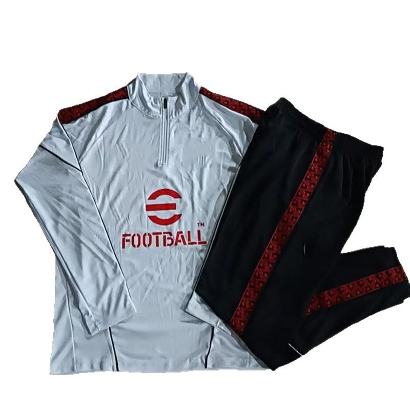 AC Milan Белый Длинный Рукав Тренировочный Костюм Футбольная Форма S-2XL