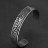 Винтажный скандинавский браслет из нержавеющей стали с рунической надписью викингов для мужчин