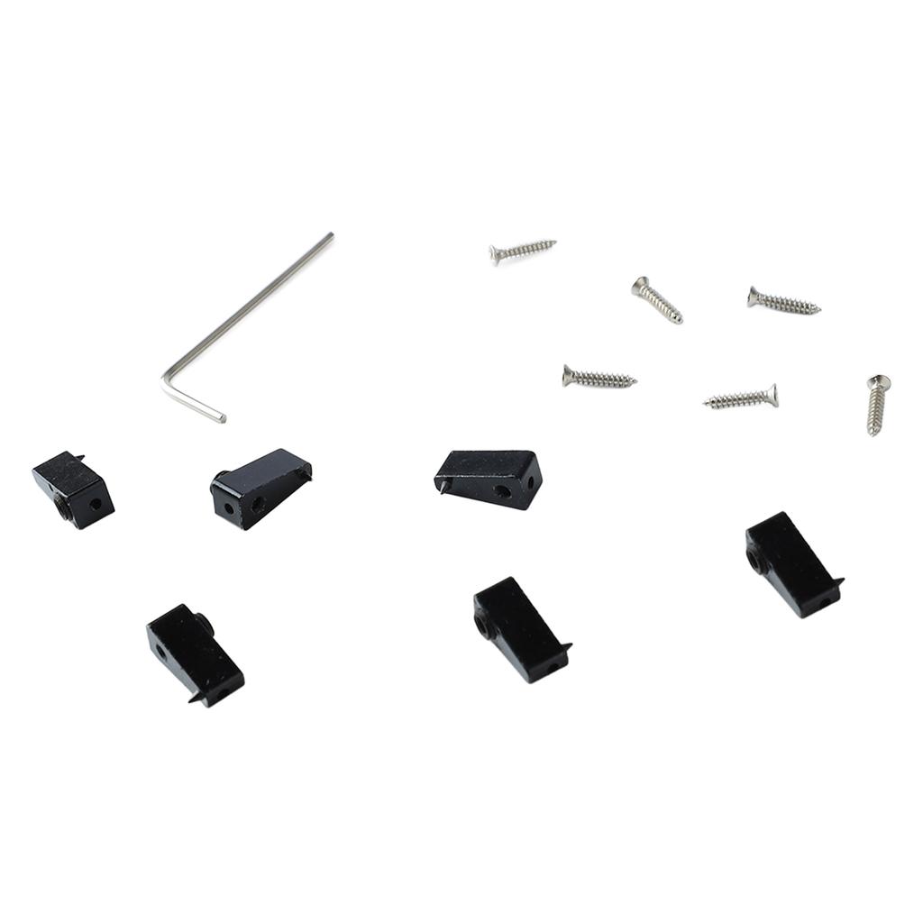 6 шт. Запирающий порожек для гитарных струн Треугольный Черный Цинковый сплав Устойчивость к коррозии Безголовая гитара