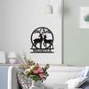 Two Deer Christmas Metal Crafts - Elegant Home Party Decorations, Wall Sculpture for Festive Room Décor and Holiday Decor