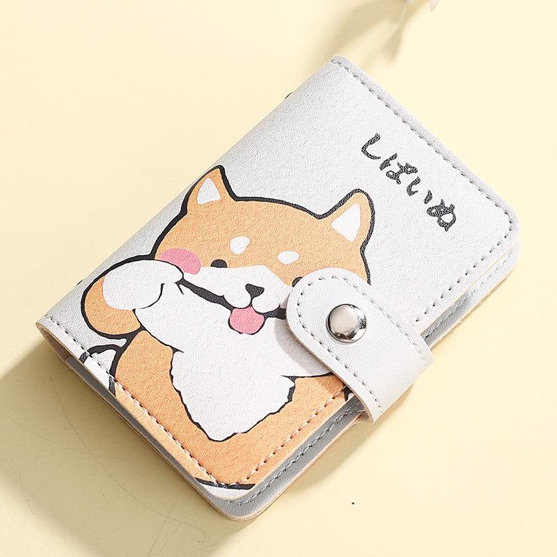 Cute Cartoon Women ID Credit Card Holder Bag Pu Leather Women Travel ID Bank Credit Card Holder Hasp Business Card Wallet Bags