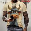 Size XXS-6XL Plus Size Tees Tops Men's Funny Animal Pattern Men T-Shirt 3D Printing Casual O Neck Short Sleeve T-Shirt Clothing