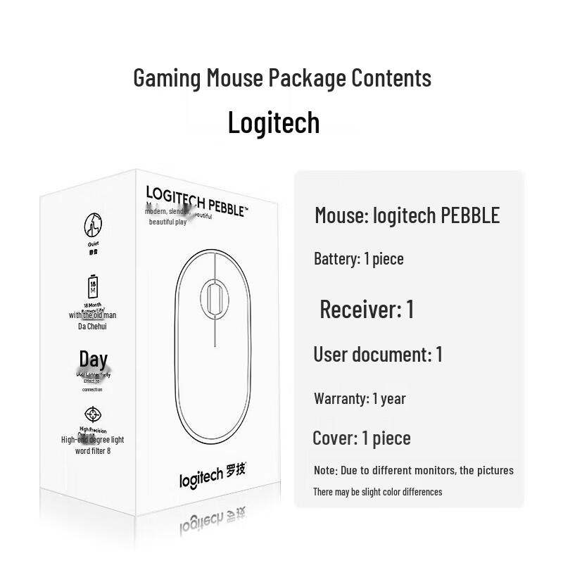 Logitech Беспроводная Bluetooth-мышь Logitech Pebble M350, бесшумная