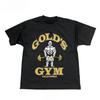 Мужская футболка с коротким рукавом Golds Gym, оверсайз, в американском ретро стиле, для бодибилдинга, с круглым вырезом