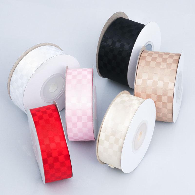 Elegant Solid Color Plaid Ribbon Soft Ribbon Bow Flower Handmade Material Hair Decoration Ribbon Baking Gift Packaging Ribbon Home Decoration