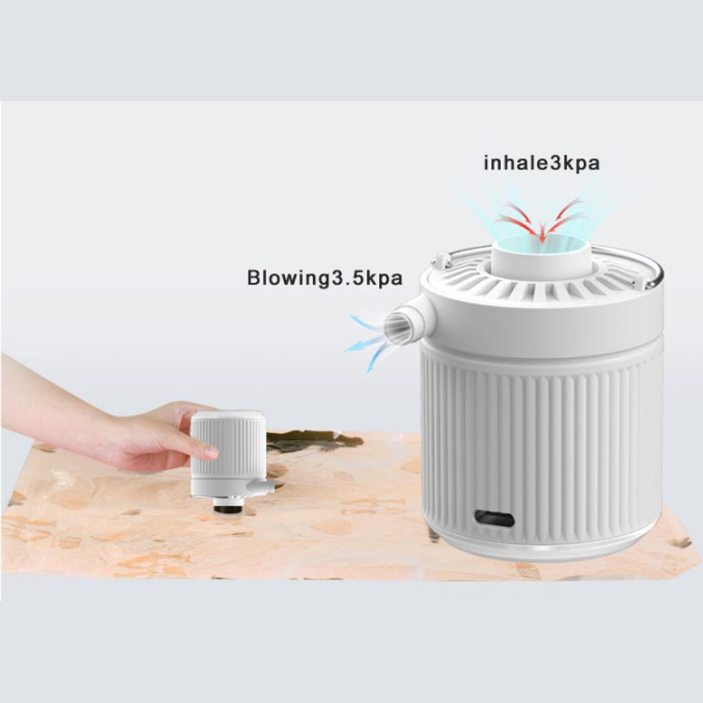 Мини воздушный насос для надувных изделий Быстрое надувание/сдувание Портативный мини насос для надувного матраса со светодиодной подсветкой для игрушек для бассейна, спальных ковриков, плавательных кругов