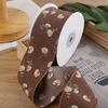 Handmade DIY Hair Accessories Double-Sided Rose Bow Herringbone Style Cloth Straps for Clothing & Straw Hats for Gifts Packaging