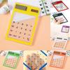 Multi Colors Transparent Touching Screen Energy Saving Solar 8 Bit Display Mini Calculator