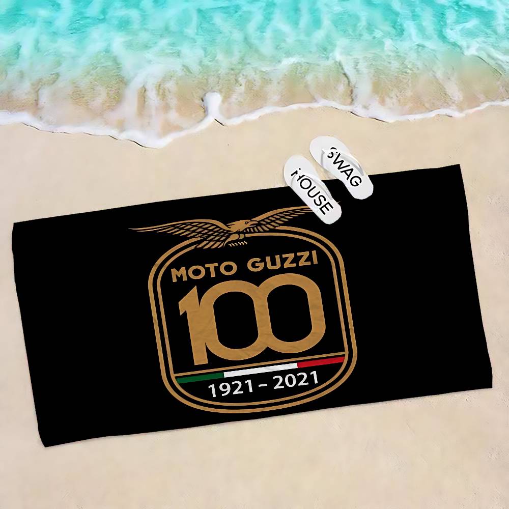 Moto G-Guzzi Motorcycle Logo Big Microfiber Beach Towels Quick Dry Towel Sand Beach Towels Pool Towel for Travel Swim Pool Yoga