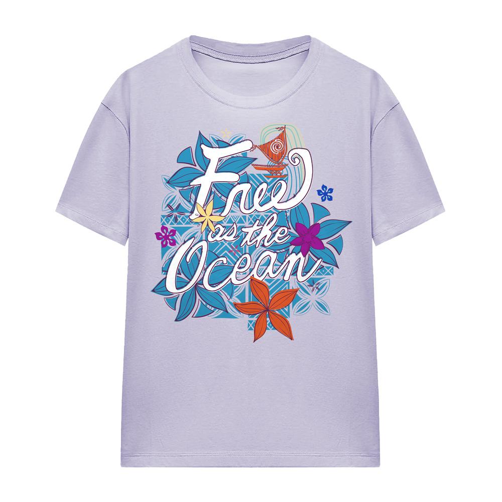 Moana Womens/Ladies Free As The Ocean T-Shirt
