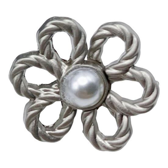 Pant Waist Tightener Flower Design Button Reusable Waist Adjuster No-Sewing Adjustable Waist Buckle for Loose Jeans Skirts