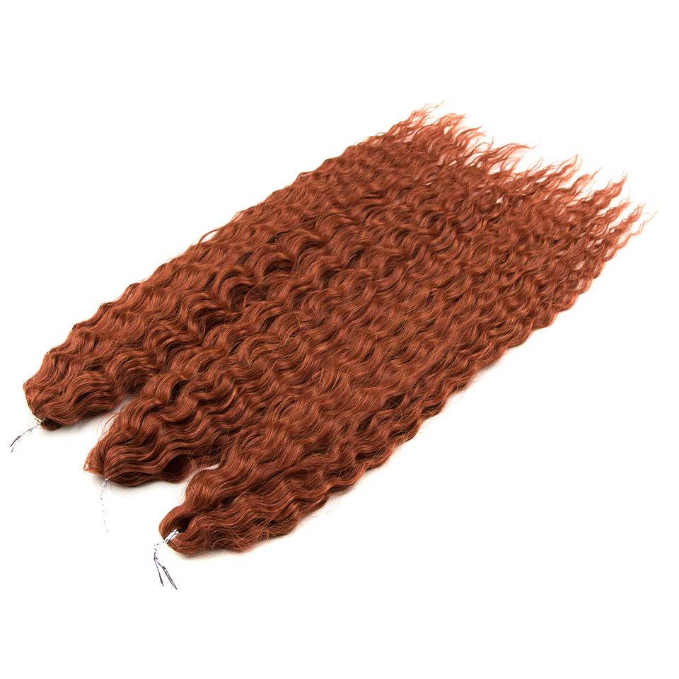 FASHION IDOL Ariel Twist Crochet Hair Synthetic 22 Inch 3 PCS Water Wave Hair Extensions Ombre Rainbow Color Braid Curly Hair