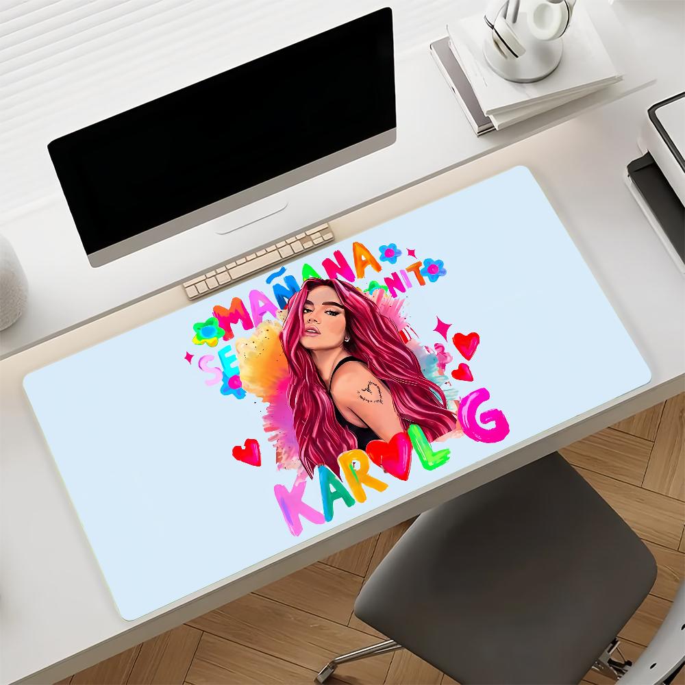 Singer K-Karol G Mouse Pad Non-slip Rubber Gamer Balance Computer Mat Decoracion Deskmat Laptop Office Large