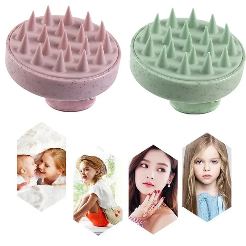 Head Scalp Massage Comb Silicone Shampoo Brush Hair Washing Comb Bath Shower Brush Salon Hairdressing Bath Spa Anti-Dandruff Shampoo Hair Clean Care