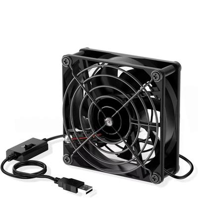 120мм Вентилятор с регулируемой скоростью Регулируемая скорость USB-вентилятор Эффективное охлаждение Гидравлический двигатель Уровень шума 25 дБ Мощность 1,5 Вт