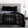 Parure De Couette Microfibre STEEVY 220x240cm Et 2 Taies D'oreillers 63x63cm Noir