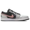 Мужские кроссовки Air Jordan 1 Low Grey Fog Bleached Coral Black White 553558-062