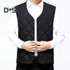 Men Vest Coat V-Neck Sleeveless Single Breasted Solid Color Waistcoat with Pockets Thickened Plush Lining Vest Jacket