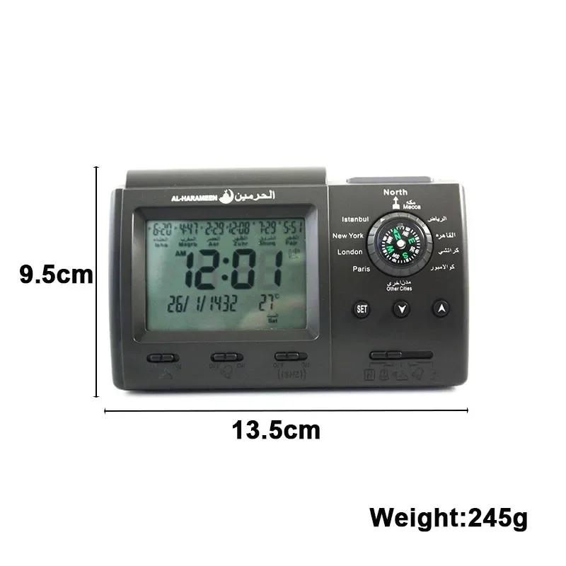Часы Azan с напоминанием о молитве Мечеть светодиодный цифровой будильник Исламский мусульманский календарь Температура Домашнее украшение Подарок