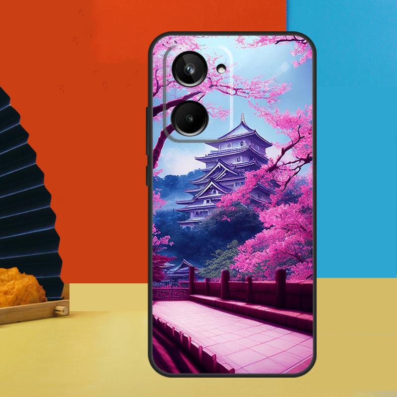 Японское искусство Храм Сакура Для Realme 15 Pro 14 12 11 10 13 Pro Plus C65 C67 C63 C61 C55 C51 C53 C35 C75 GT6 GT7 Чехол