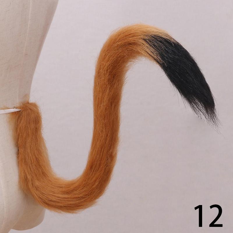 1PC Fox Cosplay Upturned Accessories Cat Tail Long Plush Simulation Beast Kids Lolita Costume Wolf