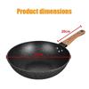 32CM Non-stick Wok Frying Pan Cook Gas Stove Induction Skillet Kitchen Cookware Durable Maifan Stone Home Steak Pancake Saucepan
