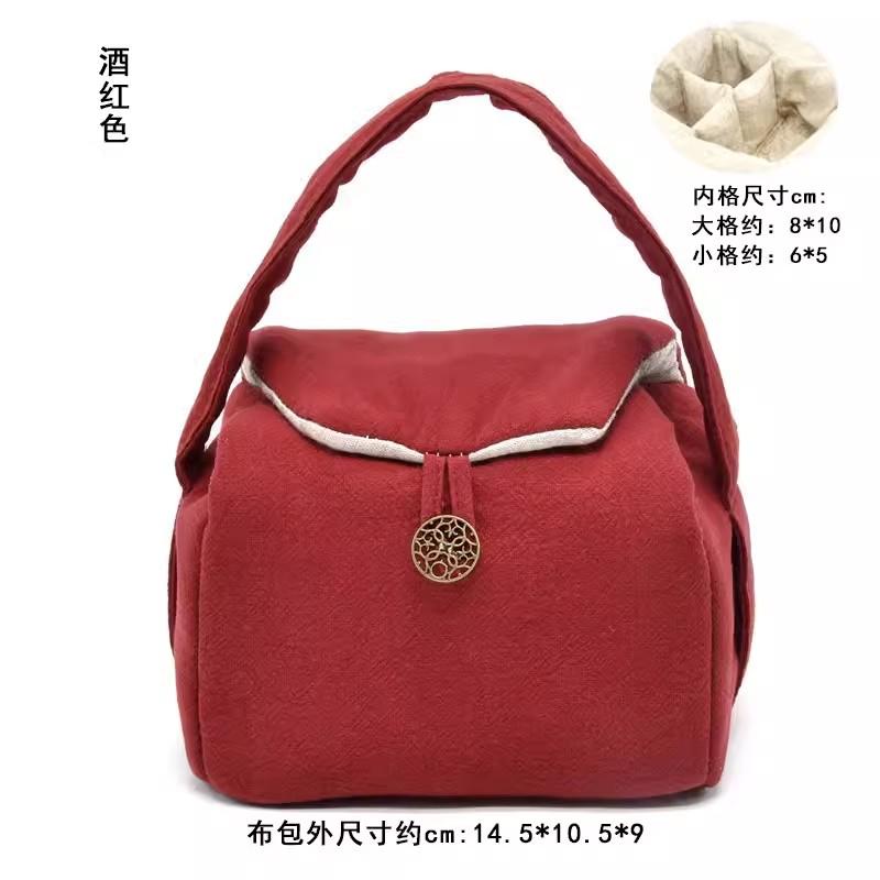 Vintage Teaware Storage Bag Accessories, Teacup Teapot Bags, Travel Outdoor Portable Tea Cup, Cozies Food Jewelry, Nuts Packag